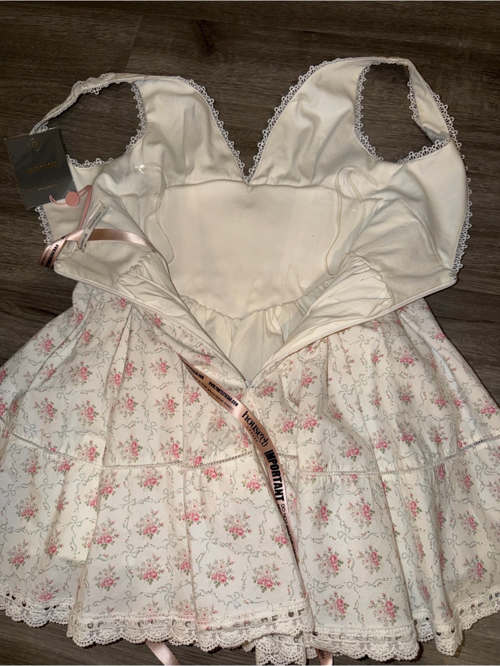 house of CB SALMA Rose Print Mini Dress - Picture 14 of 15